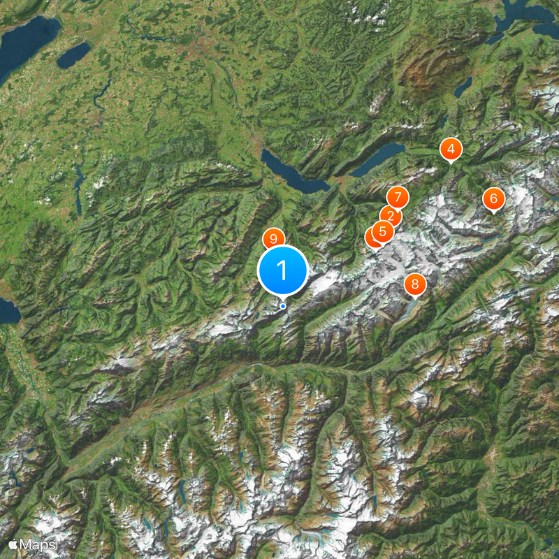 Bernese Alps Map