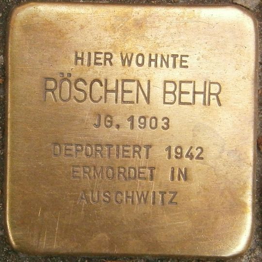 Stolperstein für Röschen Behr