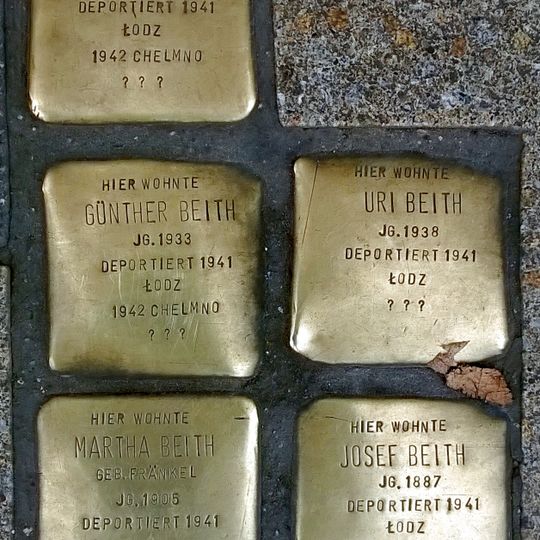 Stolperstein à la mémoire de Josef Beith
