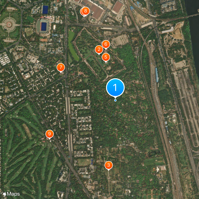 National Zoological Park Delhi Map