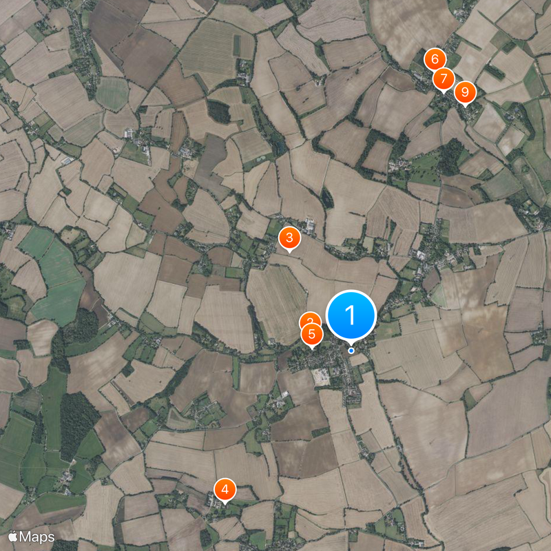 Clavering Map