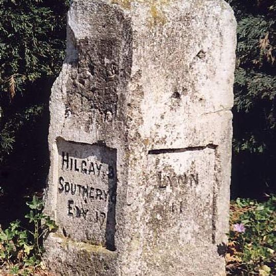Milestone, London Road, 18yds S of Ryston Close