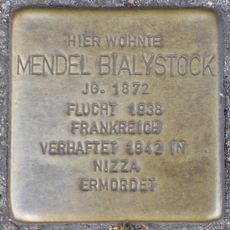 Stolperstein dedicated to Mendel Bialystock