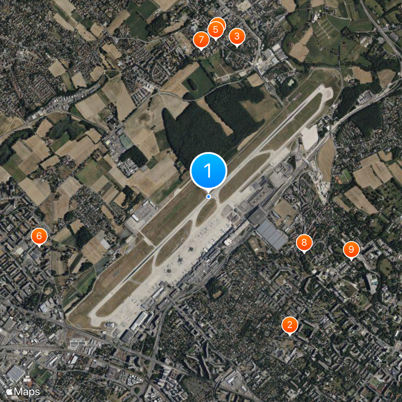 Aeropuerto Internacional de Ginebra Mapa