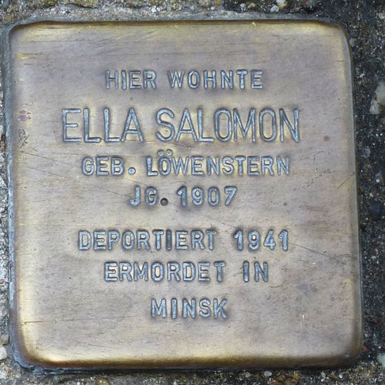 Stolperstein dedicated to Ella Salomon