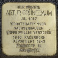 Stolperstein à la mémoire d’Artur Grünebaum