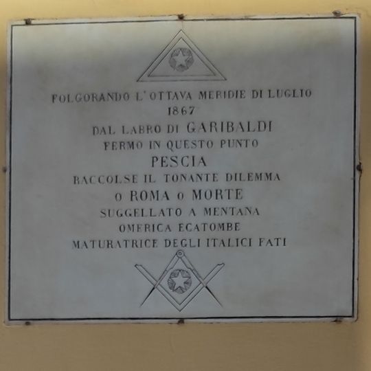 Plaque to Garibaldi