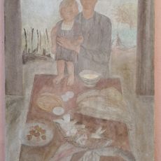 Madre con bambino al desco di Arcumeggia