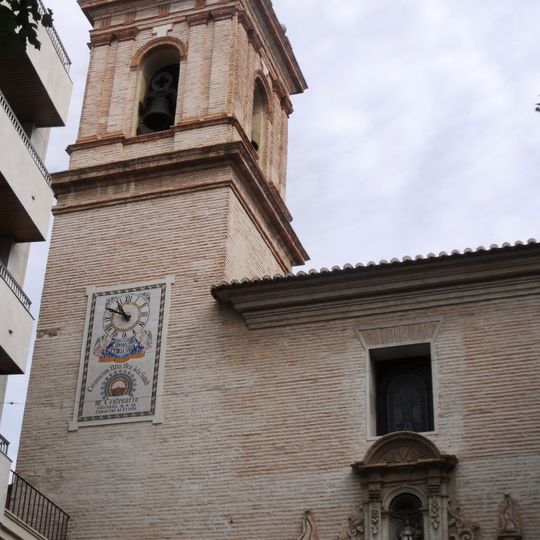 Ceramic panel with clock at Església square, Xirivella