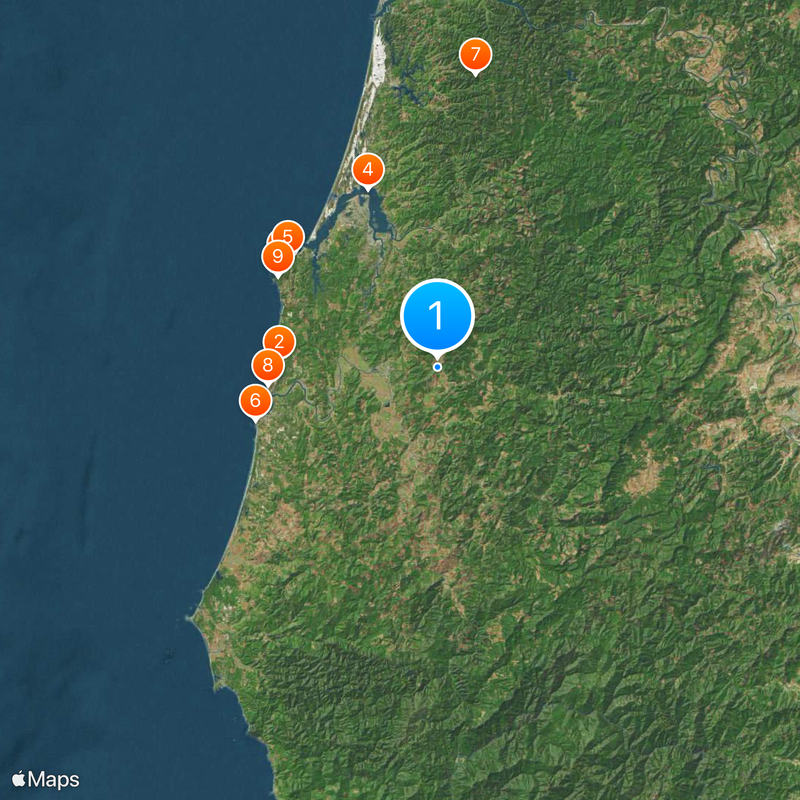 Contea di Coos Mappa