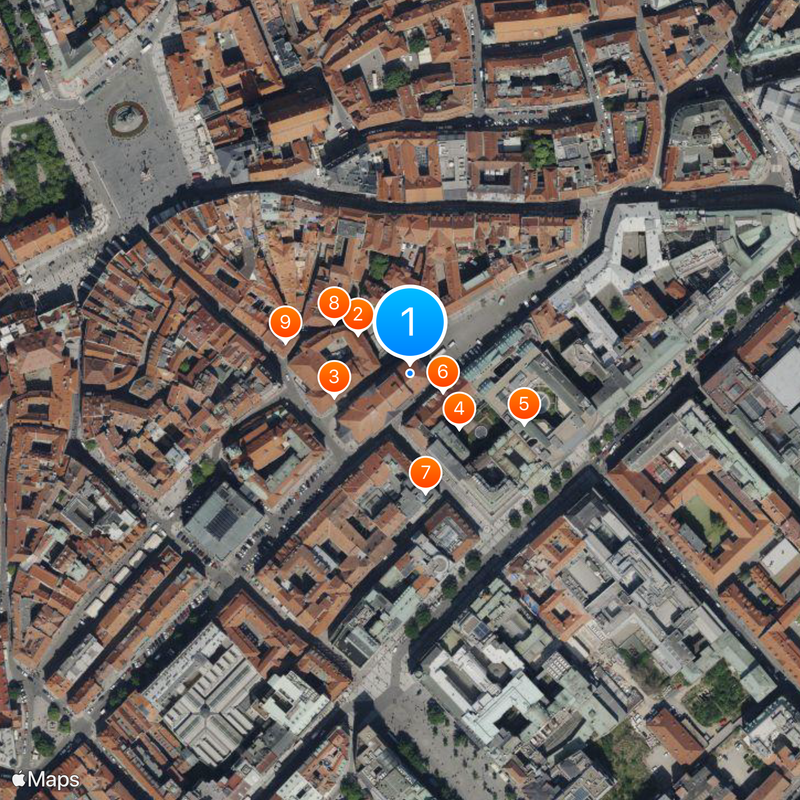 Estates Theatre Mapa