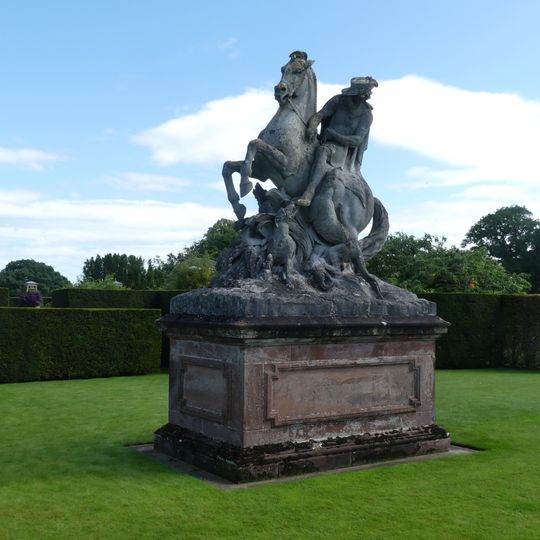 Equestrian Statue South Of Canal On Central Terrace