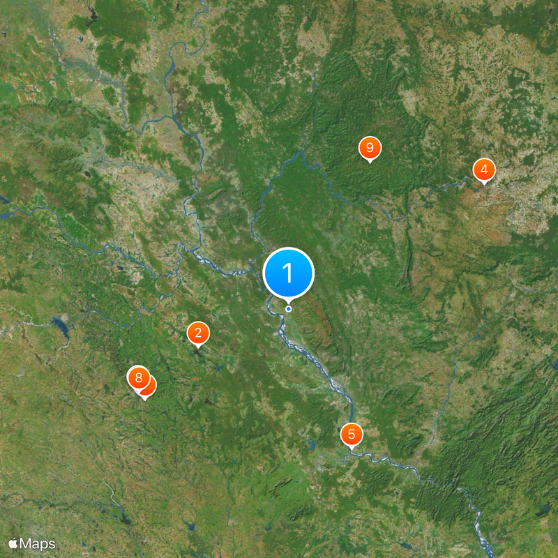 Bogatha Waterfall Mappa