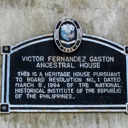Victor Fernandez Gaston Ancestral House historical marker