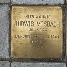 Stolperstein à la mémoire de Ludwig Mosbach