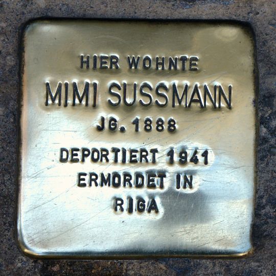 Stolperstein dedicated to Mimi Sussmann