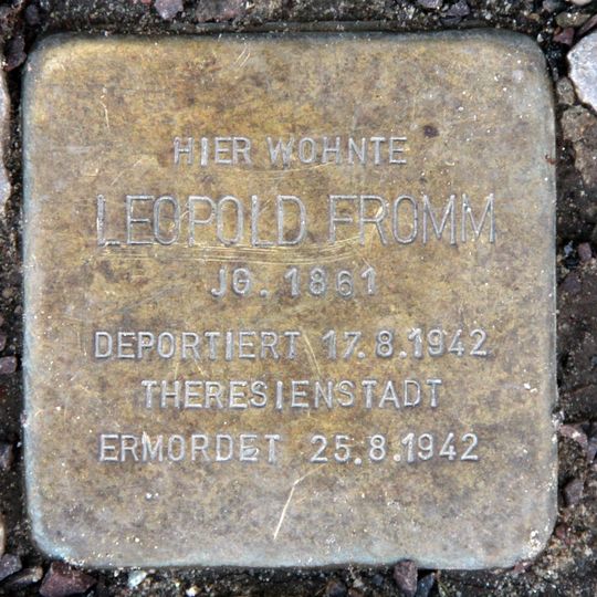 Stolperstein dedicated to Leopold Fromm