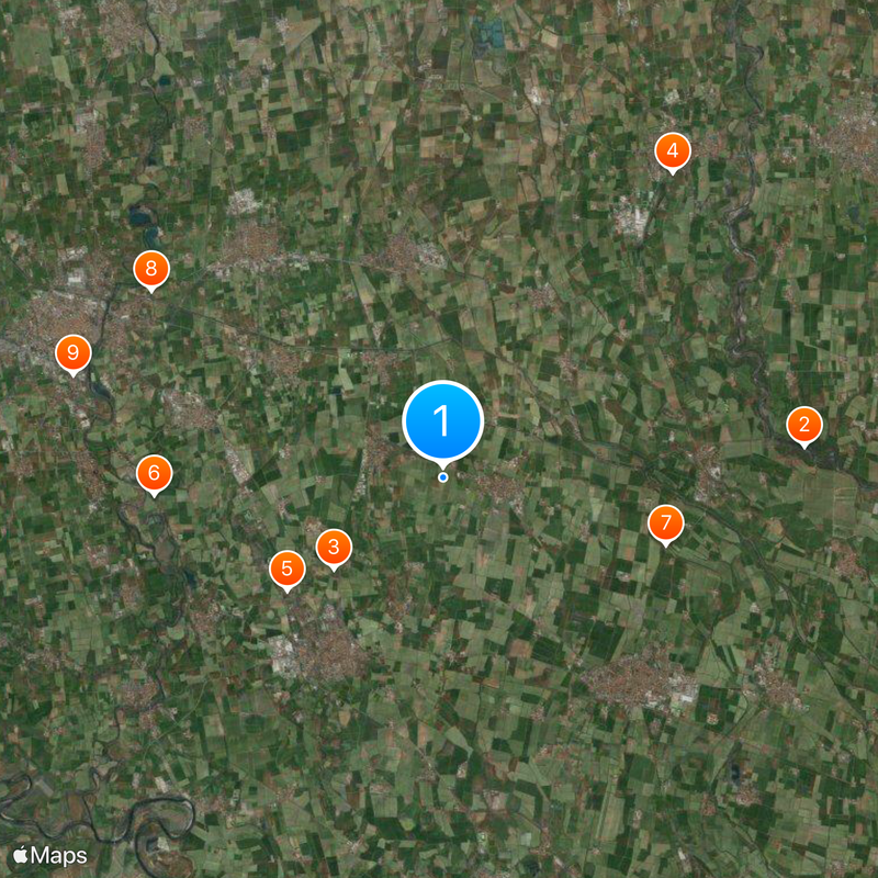 Nizina Padańska Mapa