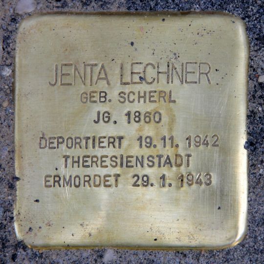 Stolperstein dedicated to Jenta Lechner