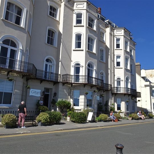 The Giltar Hotel and area railings