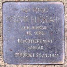 Stolperstein dedicated to Martha Buchdahl