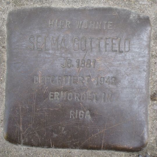Stolperstein für Selma Gottfeld