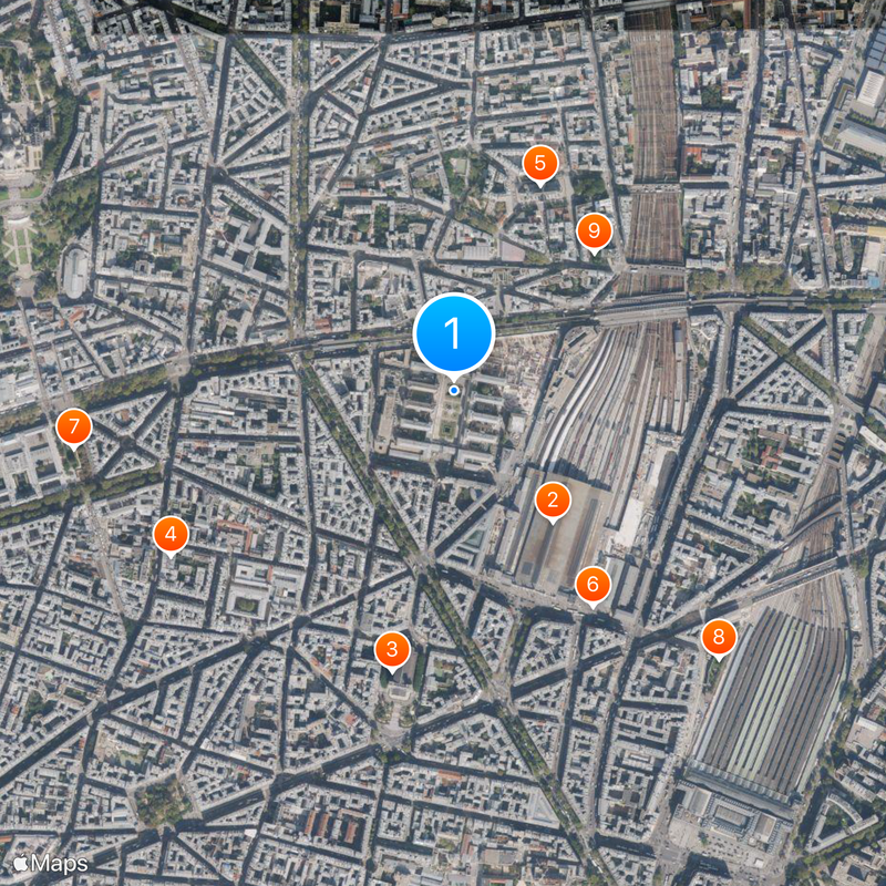 Lariboisière hospital chapel Map