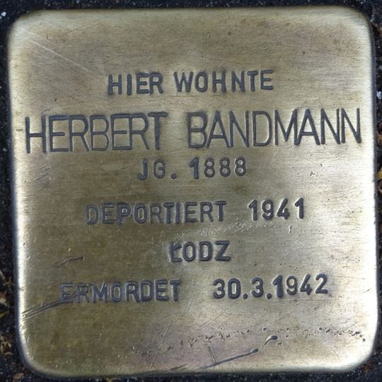 Stolperstein en memoria de Herbert Bandmann