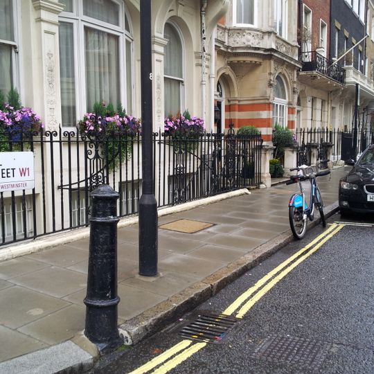 Two Bollards At North East And South East Corners Of Junction With Chesterfield Hill