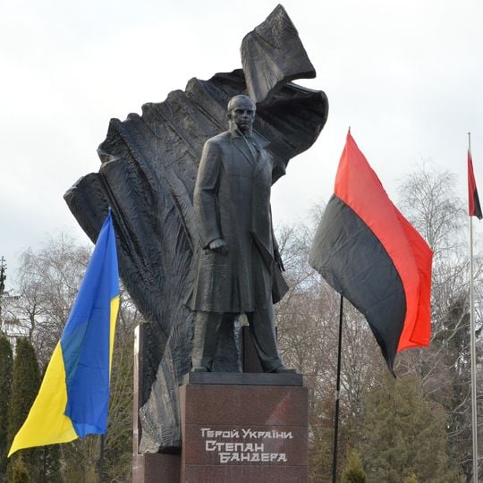 Statue of Stepan Bandera in Ternopil