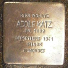 Stolperstein dedicated to Adolf Katz