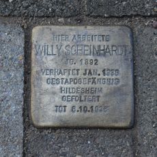 Stolperstein dedicated to Willy Scheinhardt