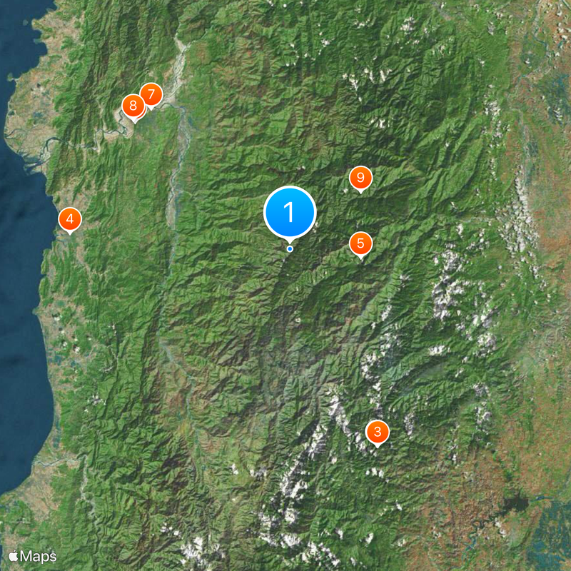 Cordillera Central Mapa