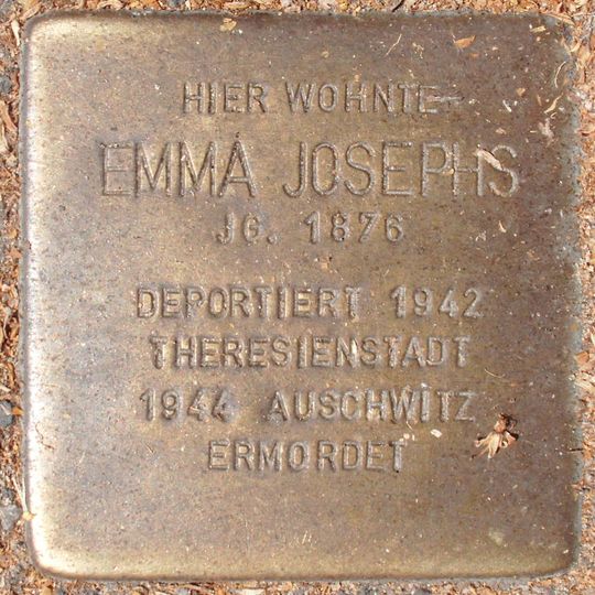 Stolperstein dedicated to Emma Josephs