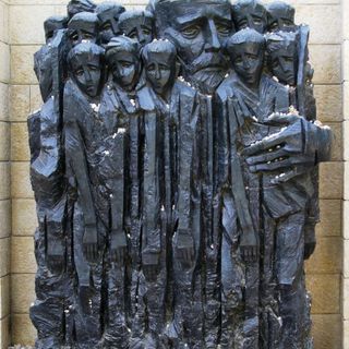 Janusz Korczak monument in Yad Vashem
