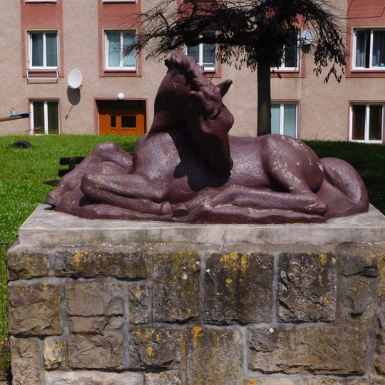 Statues of horses in Pražská street