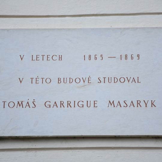 Pamětní deska Tomáše Garrigua Masaryka v Brně