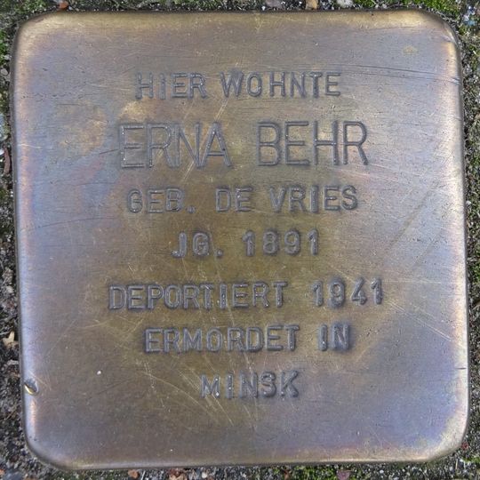 Stolperstein à la mémoire d’Erna Behr