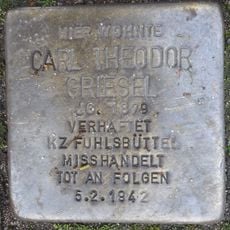 Stolperstein dedicated to Carl Theodor Griesel