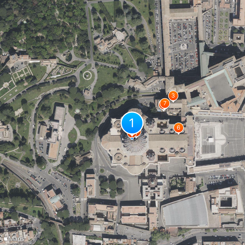 Chaire de saint Pierre Carte