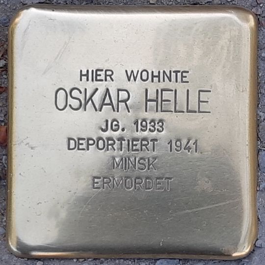 Stolperstein für Oskar Helle