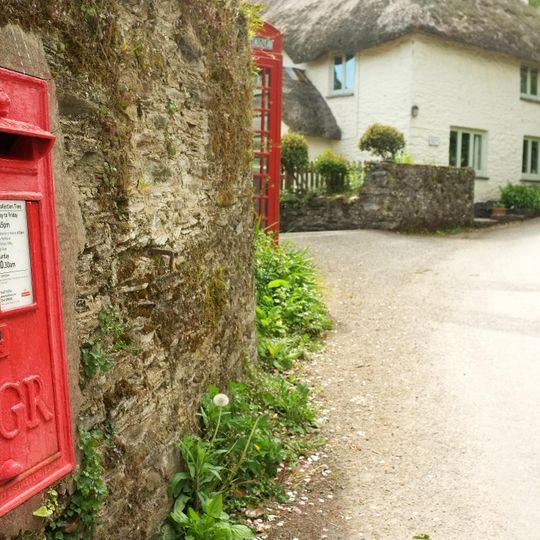 K6 Telephone Kiosk Outside Post Office