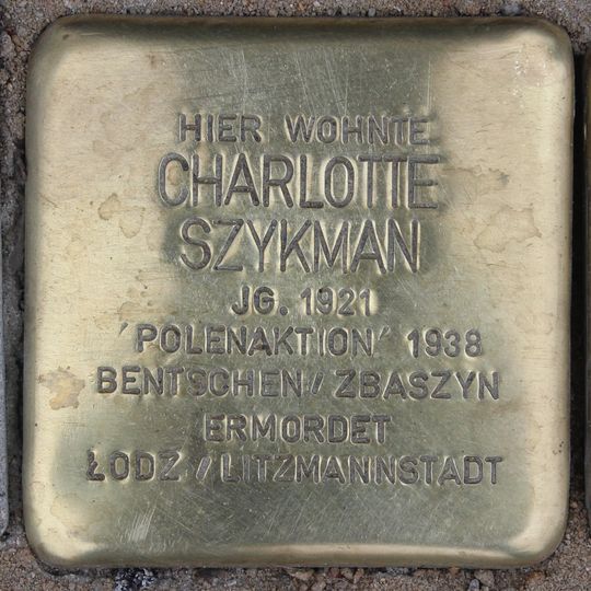 Stolperstein für Charlotte Szykman