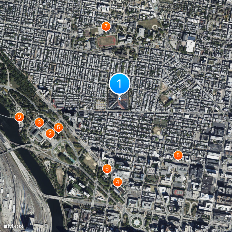 Eastern State Penitentiary Karte