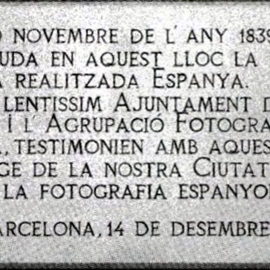 150 Aniversari de la 1a. fotografia feta a Espanya