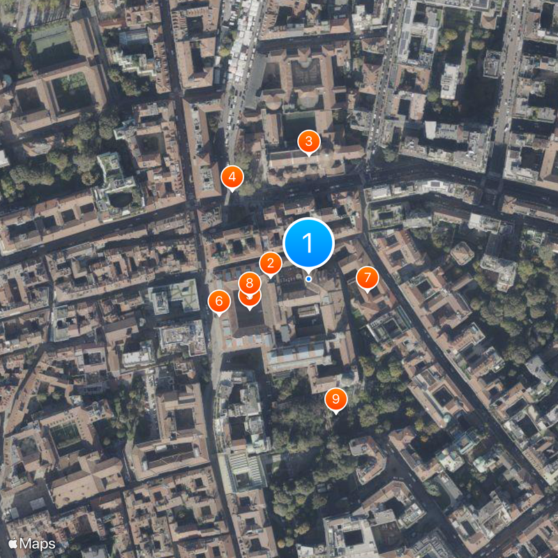 Académie des beaux-arts de Brera Carte