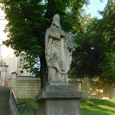 Socha svatého Metoděje před kostelem svatého Bartoloměje v Napajedlech