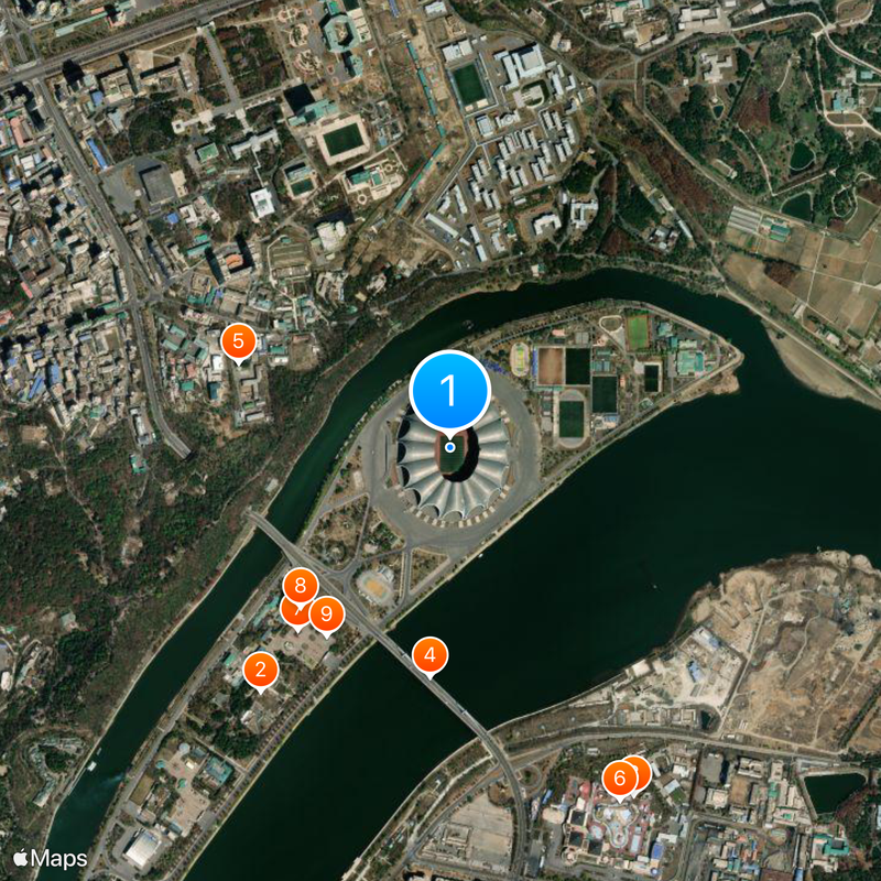 Estádio Rungrado May Day Mapa