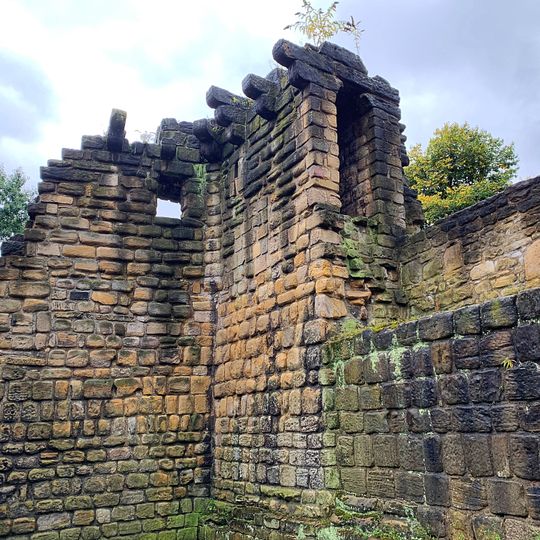 Newcastle upon Tyne town defences: section of curtain wall containing Corner Tower