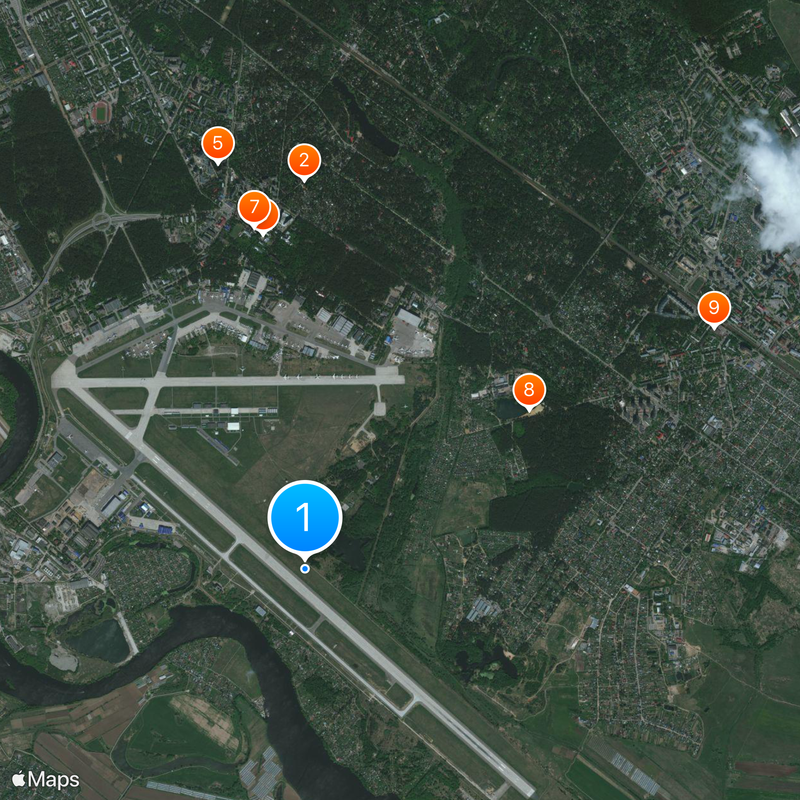 Zhukovsky International Airport Map